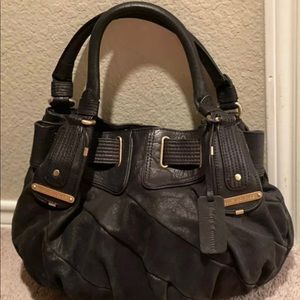 Juicy Couture black leather shoulder bag